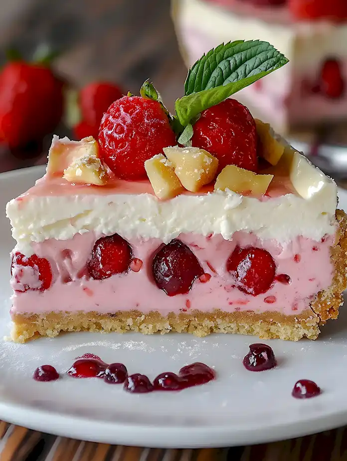 Süßer Erdbeer-Käsekuchen ohne Backen 2 Süßer Erdbeer-Käsekuchen ohne Backen