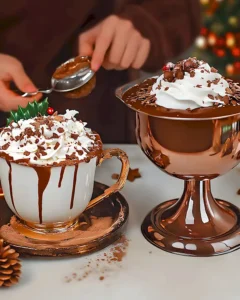 Weihnachtliche Heiße Schokolade mit Sahne 4 Weihnachtliche Heiße Schokolade mit Sahne