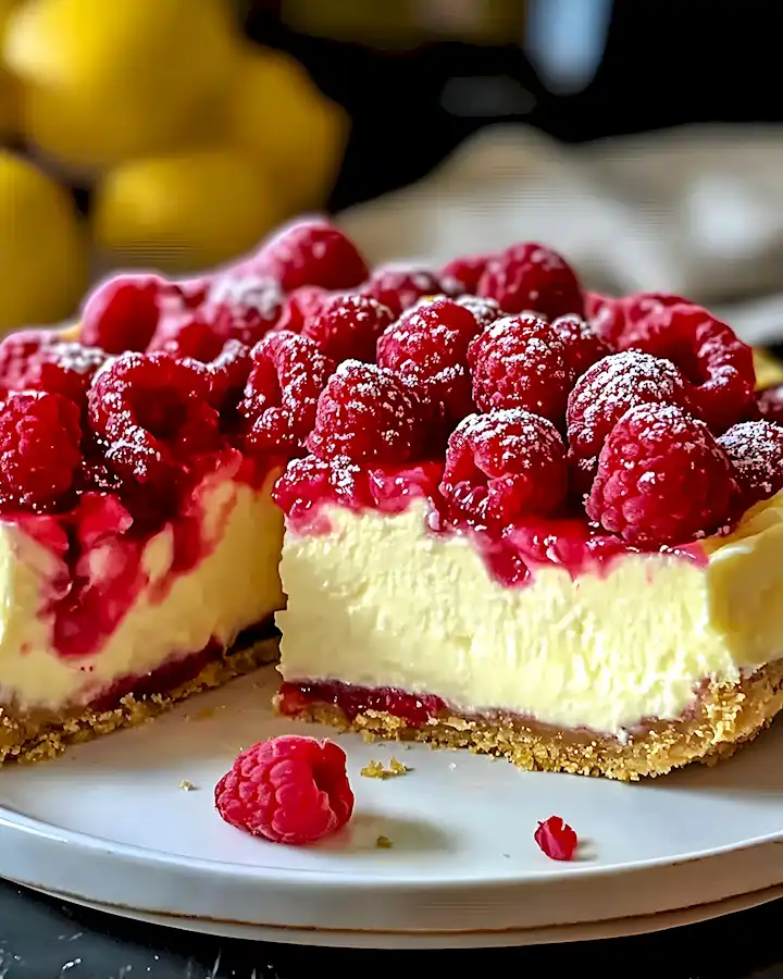 Zitronen Himbeer Käsekuchen mit fruchtiger Note 3 Zitronen Himbeer Käsekuchen mit fruchtiger Note