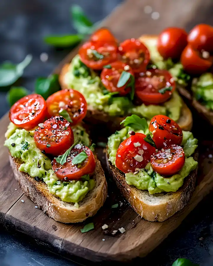 Avocadobrot mit Tomaten