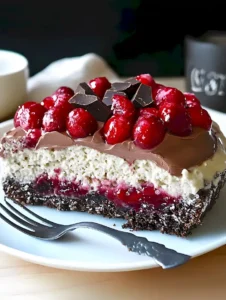 Mohn Kirschkuchen mit Schokocreme