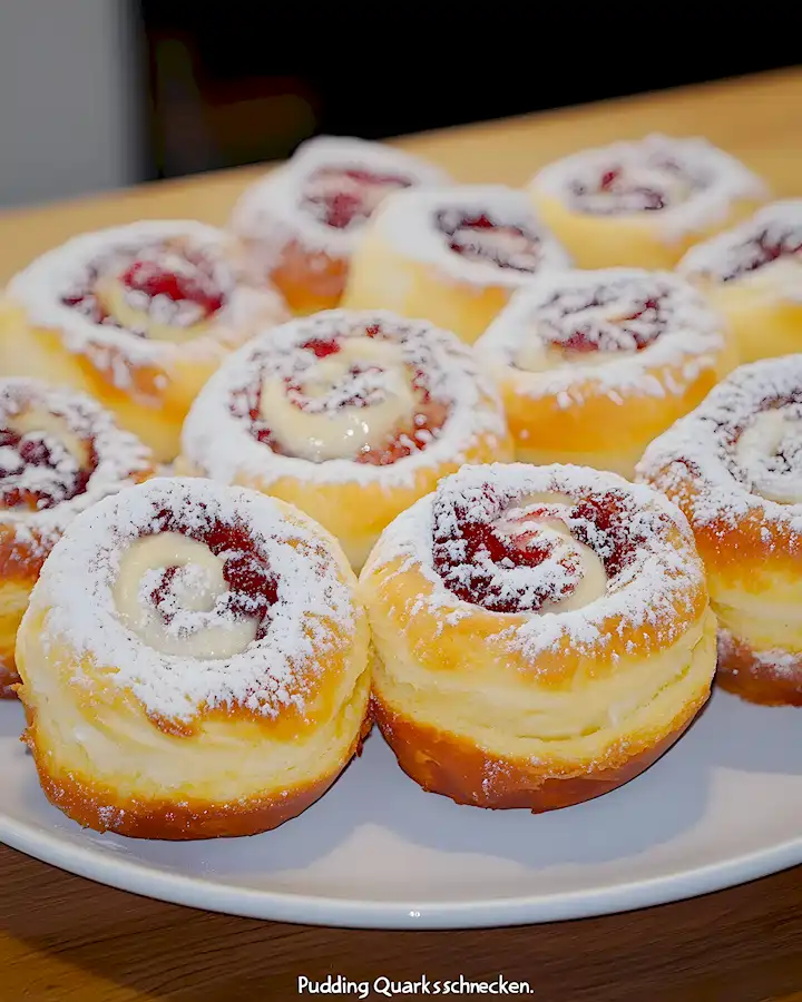 Pudding Quarkschnecken