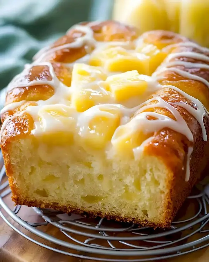 Saftiges Ananasbrot auf einem Tisch, perfekt für jedes Frühstück.