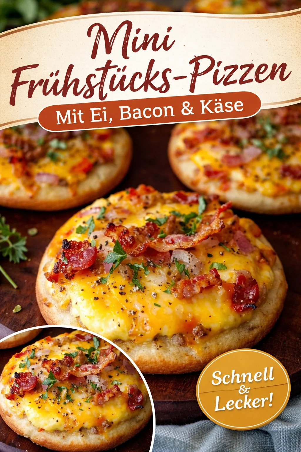 Frühstücks-Pizza auf Englisch Muffins: Der perfekte Start in den Tag! - Entdecke die Frühstücks-Pizza auf Englisch Muffins – ein einfaches und köstliches Gericht, das dein Frühstück revolutionieren wird! Mit fluffigen Rühreiern, würziger Frühstückswurst und schmelzendem Cheddar ist diese Pizza der ideale Morgengenuss für die ganze Familie. Probiere dieses einfache Rezept aus und starte deinen Tag lecker! Teile dein Ergebnis mit uns! #Frühstücksrezepte #Pizza #EinfacheRezepte