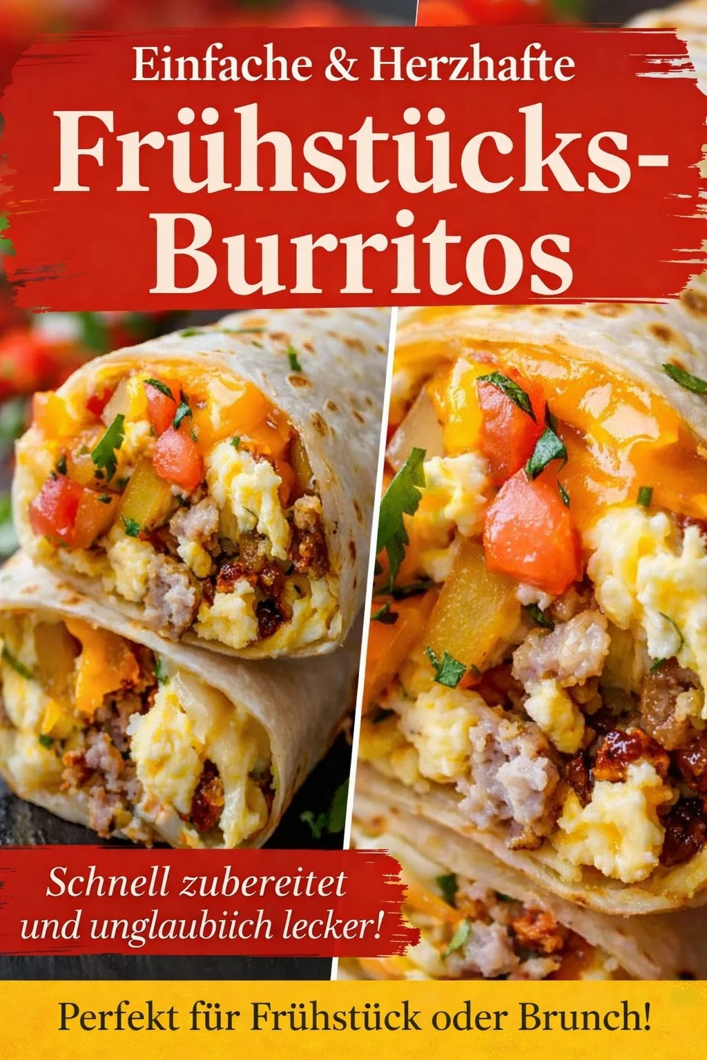 Frühstücksburrito: Deine perfekte Morgenmahlzeit für den Energiekick - Starte mit einem köstlichen Frühstücksburrito in den Tag! Diese herzhafte Mahlzeit lässt sich ganz nach deinem Geschmack anpassen und ist ideal für entspannte Wochenenden oder als schneller Energiekick. Lerne, wie du die besten Zutaten kombinierst. Probiere das Rezept aus und überzeuge dich selbst! #Frühstücksburrito #Rezeptideen #leckeresFrühstück