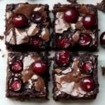 Saftige geröstete Kirsch-Brownies mit Schokoladenglasur