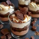 Leckeres Kinder Bueno Dessert mit Schokolade und Nougat
