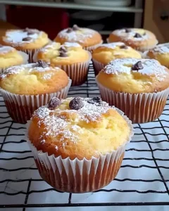 Muffins mit Lemon-Curd-Füllung 8 Lemon-Curd-Muffins mit frischem Zitronenfüllung auf einem weißen Teller