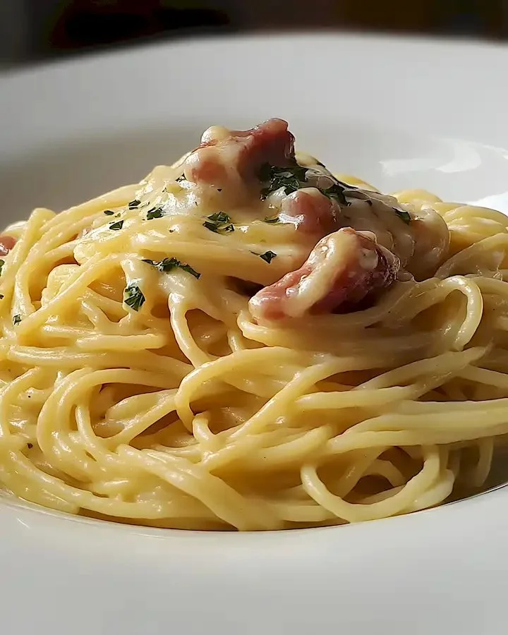 Spaghetti in Schinken-Sahne-Soße – leckeres Pasta-Rezept mit Sahnesauce