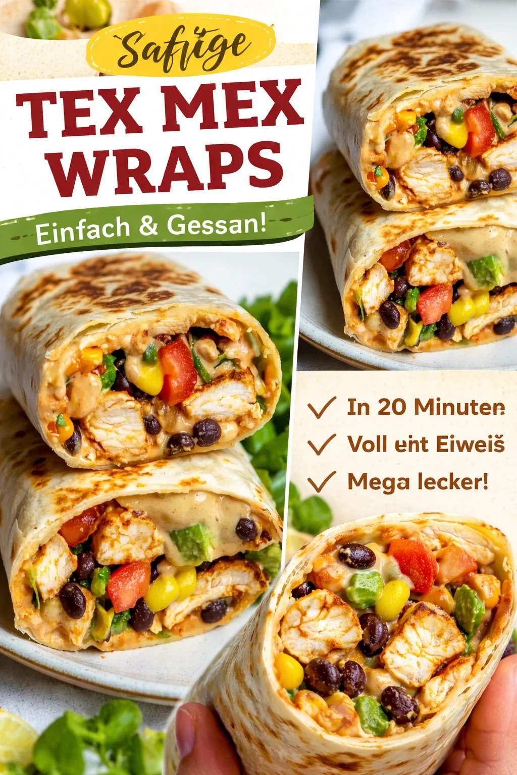 Würziger Hähnchen-Wrap – Einfach & Proteinreich für deine Familie - Entdecke das perfekte Rezept für Würzige Hähnchen-Wraps! Schnell zubereitet und voller Geschmack, ist dieses proteinreiche Gericht ideal für Mittag- oder Abendessen. Überrasche deine Familie mit frischen Zutaten und einer köstlichen Sauce. Hol dir jetzt das Rezept und bring Schwung in deine Küche! #HähnchenWrap #GesundeRezepte #SchnelleGerichte