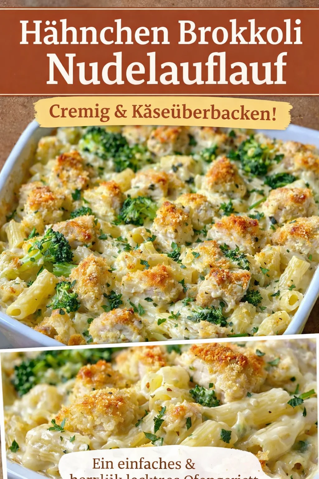 Cremiger Knoblauch-Parmesan Hähnchen-Nudelauflauf für gemütliche Abende - Lust auf ein Gericht, das dich von innen wärmt? Unser cremiger Knoblauch-Parmesan Hähnchen-Nudelauflauf ist die perfekte Wahl! Einfach zuzubereiten und voller Geschmack – ideal für einen entspannten Abend mit der Familie oder Freunden. Probiere es jetzt aus und überzeuge dich selbst! #Hähnchenauflauf #Familienessen #LeckereRezepte