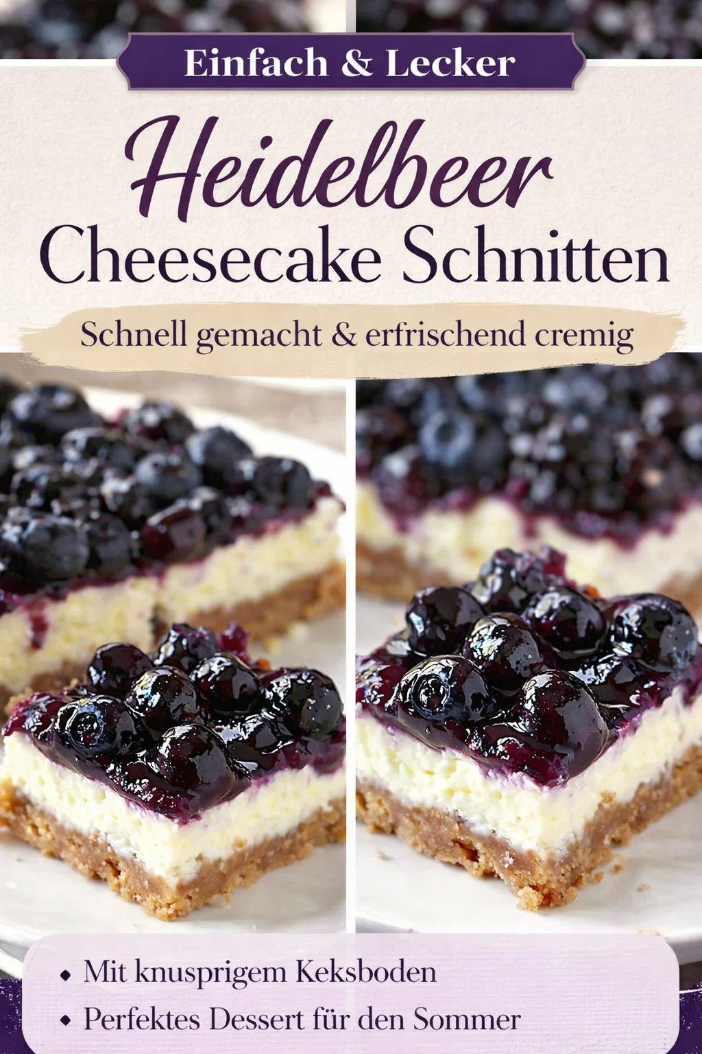 Die besten Zitronen Cheesecake Schnitten mit fruchtigem Blaubeertopping Die besten Zitronen Cheesecake Schnitten mit fruchtigem Blaubeertopping - Entdecke die unwiderstehlichen Zitronen Cheesecake Schnitten, die mit einem fruchtigen Blaubeertopping überzogen sind. Diese himmlischen Schnitten schmecken einfach großartig und sind perfekt für dein nächstes Dessert. Probiere das Rezept noch heute aus und verwöhne deine Lieben mit diesem köstlichen Genuss. Klicke jetzt, um zum Rezept zu gelangen! #ZitronenCheesecake #DessertRezepte #Blaubeeren