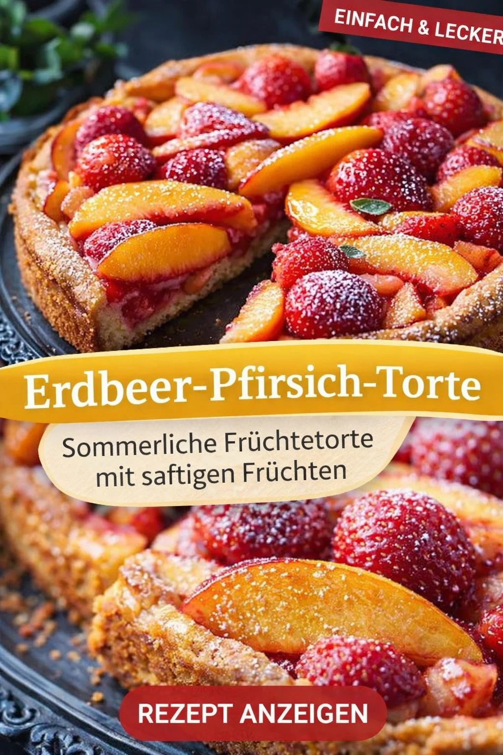 Fruchtiger Erdbeer-Pfirsich-Joghurt-Kuchen für ein sommerliches Gefühl Fruchtiger Erdbeer-Pfirsich-Joghurt-Kuchen für ein sommerliches Gefühl - Lust auf den Geschmack des Sommers? Dieser Erdbeer-Pfirsich-Joghurt-Kuchen ist nicht nur saftig und fruchtig, sondern auch einfach zuzubereiten! Verwöhne deine Familie und Freunde mit diesem köstlichen Kuchen, der dank griechischem Joghurt besonders cremig ist. Perfekt für Kaffeetafeln oder als Dessert! Probiere das Rezept jetzt aus und bringe den Sommer in deine Küche! #Kuchen #Rezept #Backen