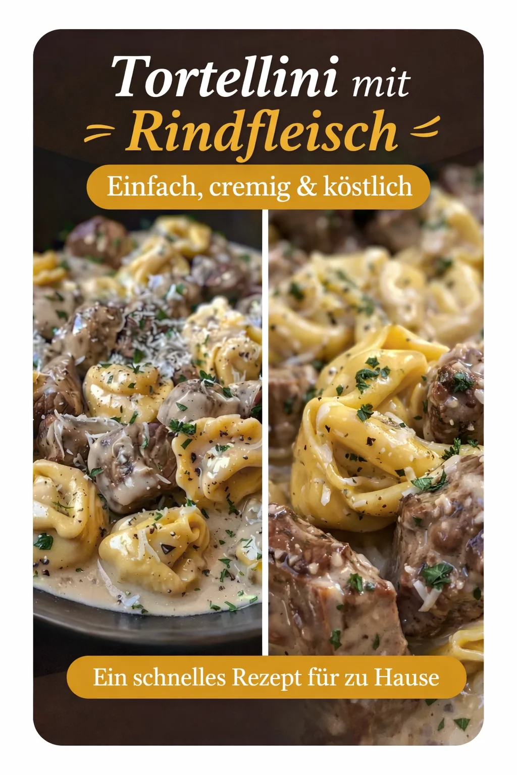 Genieße Rind Tortellini in cremiger Sauce – Herzhaft und köstlich! Genieße Rind Tortellini in cremiger Sauce – Herzhaft und köstlich! - Suchst du nach einem wärmenden Gericht für kalte Tage? Unsere Rind Tortellini in cremiger Sauce sind die perfekte Wahl! Mit saftigen Rinderwürfeln und einer herrlich schmackhaften Sauce aus Sahne und Basilikum ist dies ein Rezept, das du unbedingt ausprobieren musst. Werde jetzt zum Küchenprofi und bereite dieses Gericht schnell selbst zu! Probiere es aus und teile deine Ergebnisse! #Tortellini #Rezept #LeckerEssen