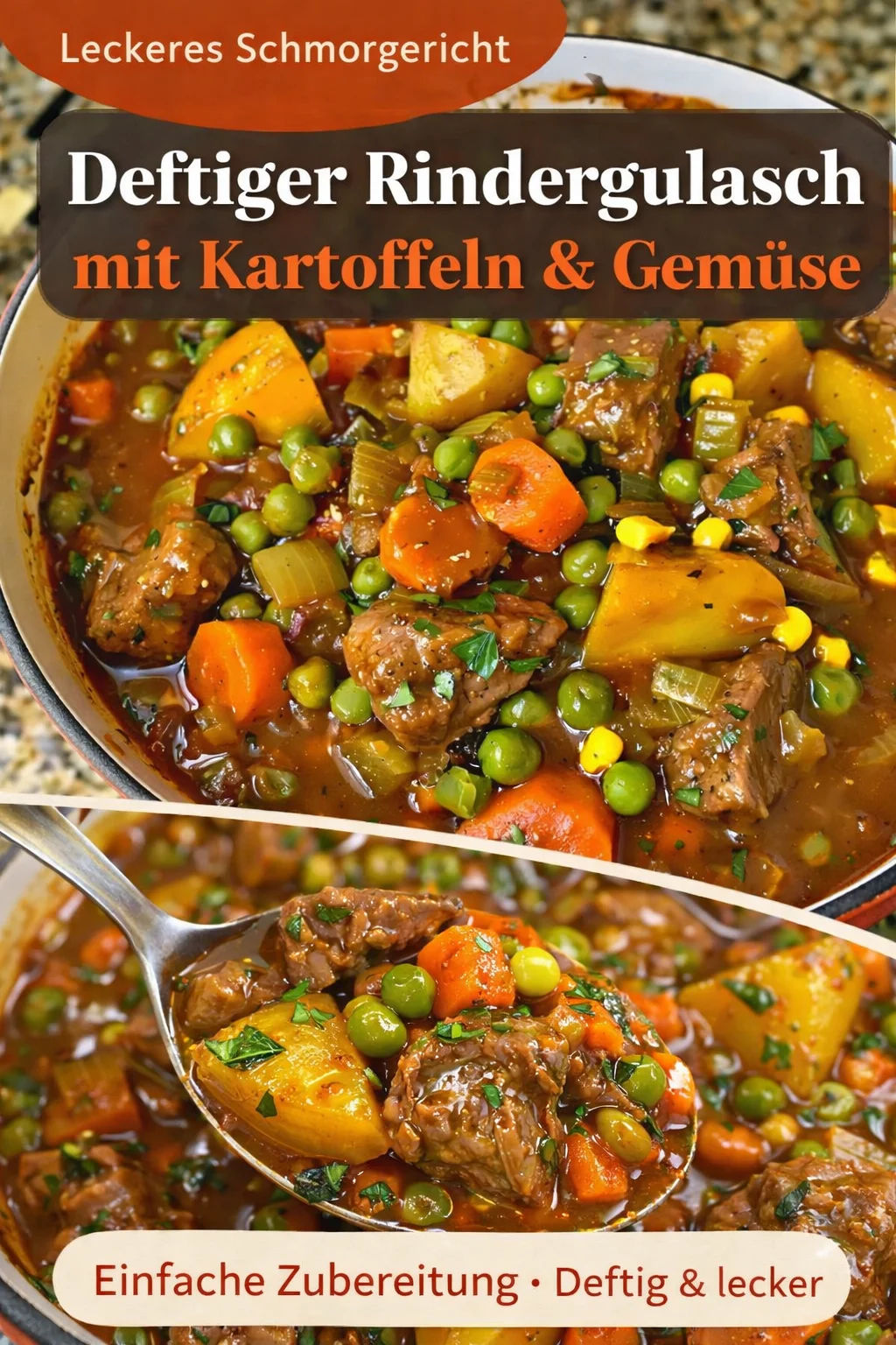 Herzhafter Rindereintopf mit Gemüse für die Seele genießen - Hast du Hunger auf ein warmes und deftiges Gericht, das dich von innen wärmt? Dieser leckere Rindereintopf mit Gemüse ist perfekt für kalte Tage! Einfach zuzubereiten und voll von Geschmack. Lass dir dieses Soulfood nicht entgehen - koche ihn noch heute und genieße jeden Biss! #Rindereintopf #Soulfood #Eintopf