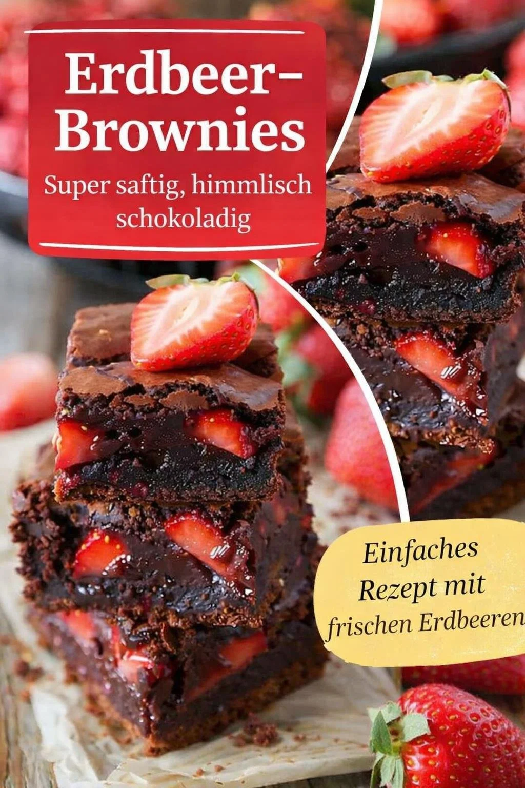 Himmlische Erdbeer Brownies: Ein Rezept für Schokoladenliebhaber - Entdecke das perfekte Dessert für jeden Anlass: Schokoladige Erdbeer Brownies! Diese saftigen Brownies, gekrönt mit frischen Erdbeeren, sind nicht nur ein Fest für die Augen, sondern auch für den Gaumen. Ideal für Partys oder zum Verwöhnen deiner Liebsten. Probiere dieses köstliche Rezept und bereite dir und deinen Freunden ein unvergessliches Geschmackserlebnis! Klicke hier für die Schritt-für-Schritt-Anleitung! #ErdbeerBrownies #Dessertliebe #Schokoladenrezept