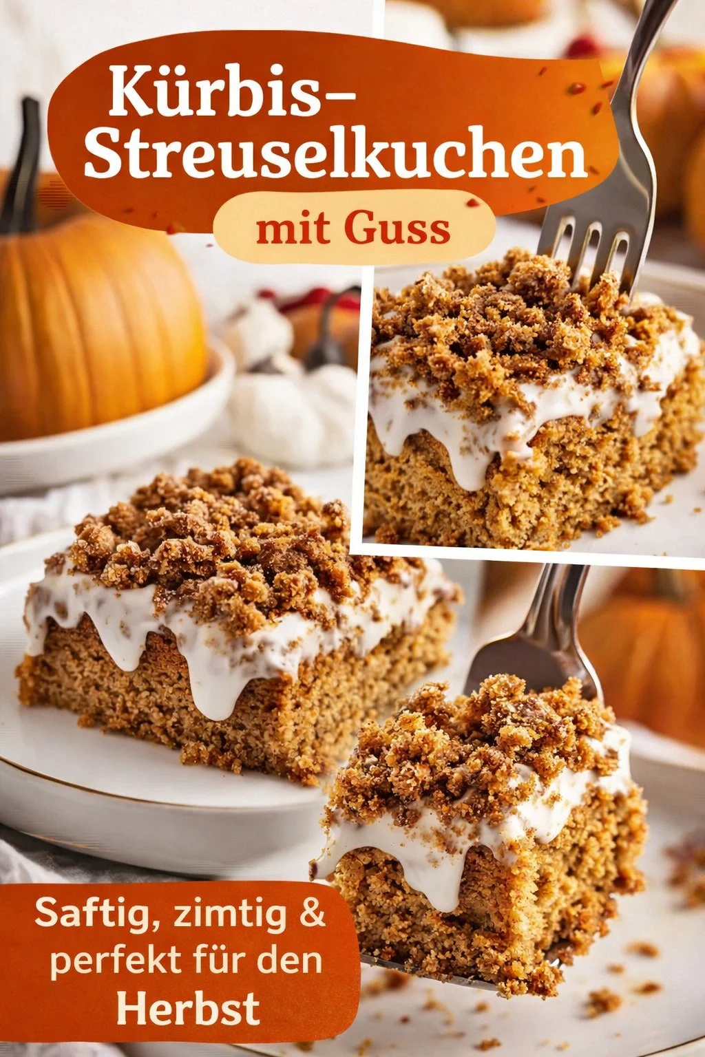 Himmlischer Kürbiskuchen mit Streuseln für den perfekten Herbstgenuss - Genießen Sie den Herbst mit diesem unwiderstehlichen Kürbiskuchen, der durch knusprige Streusel verfeinert wird. Perfekt für Kaffeepausen oder als Dessert bei besonderen Anlässen. Lassen Sie sich von dem warmen Zimtduft verführen und bringen Sie diese köstliche Leckerei in Ihr Zuhause! Probieren Sie es jetzt aus und teilen Sie Ihre Ergebnisse! #Kürbiskuchen #Herbstrezepte #Süßes