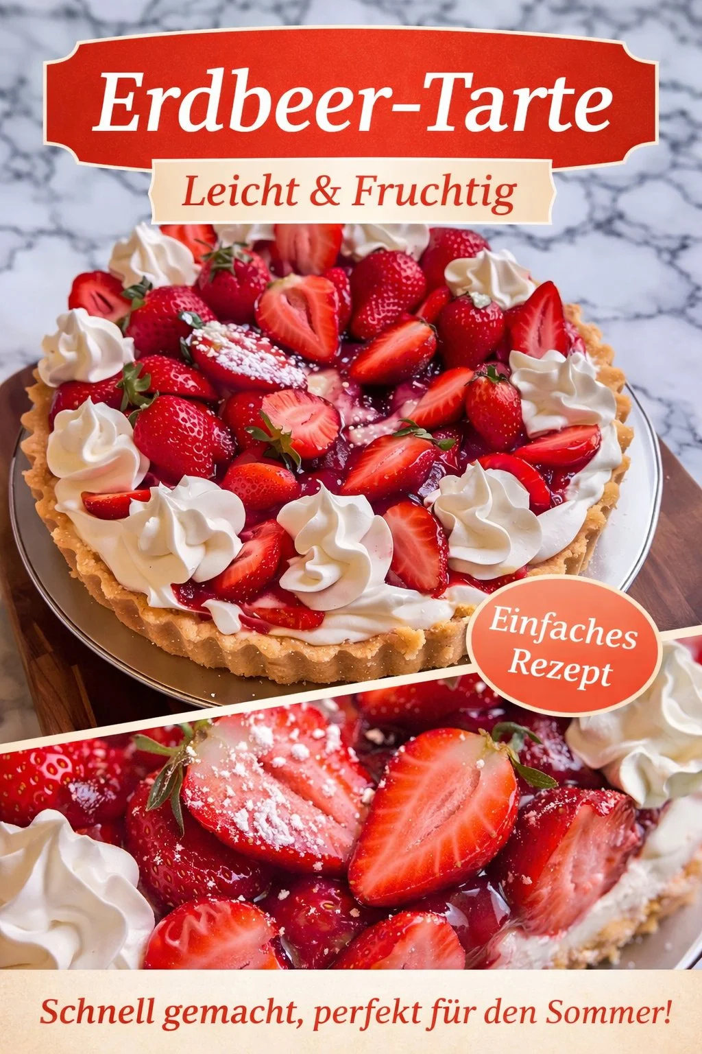 Köstlicher Erdbeerkuchen mit Frischkäse: Einfach & Himmelisch! - Entdecke unser unwiderstehliches Rezept für einen Erdbeerkuchen mit Frischkäse, der nicht nur toll aussieht, sondern auch himmlisch schmeckt. Perfekt für besondere Anlässe oder einfach so als süße Verführung. Bereite ihn in wenigen Schritten zu und überrasche deine Familie und Freunde! Lass dir diesen Traum von einem Kuchen nicht entgehen! #Erdbeerkuchen #Frischkäse #Backen