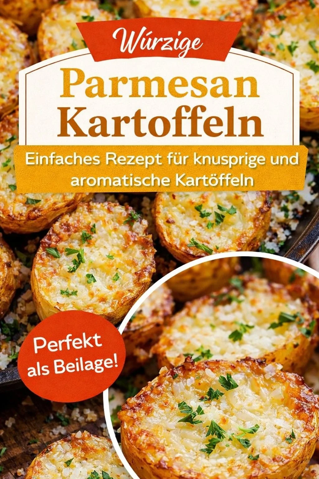 Knusprige Parmesan Kartoffeln - Ein Genuss für jeden Anlass! - Entdecke das perfekte Rezept für goldbraun gebackene Parmesan Kartoffeln. Einfach zubereitet und stets ein Hit! Ideal als Beilage oder Snack, diese Kartoffeln werden dich begeistern. Probiere es jetzt aus und genieße den unvergleichlichen Geschmack! #ParmesanKartoffeln #Kartoffelrezepte #LeckereRezepte