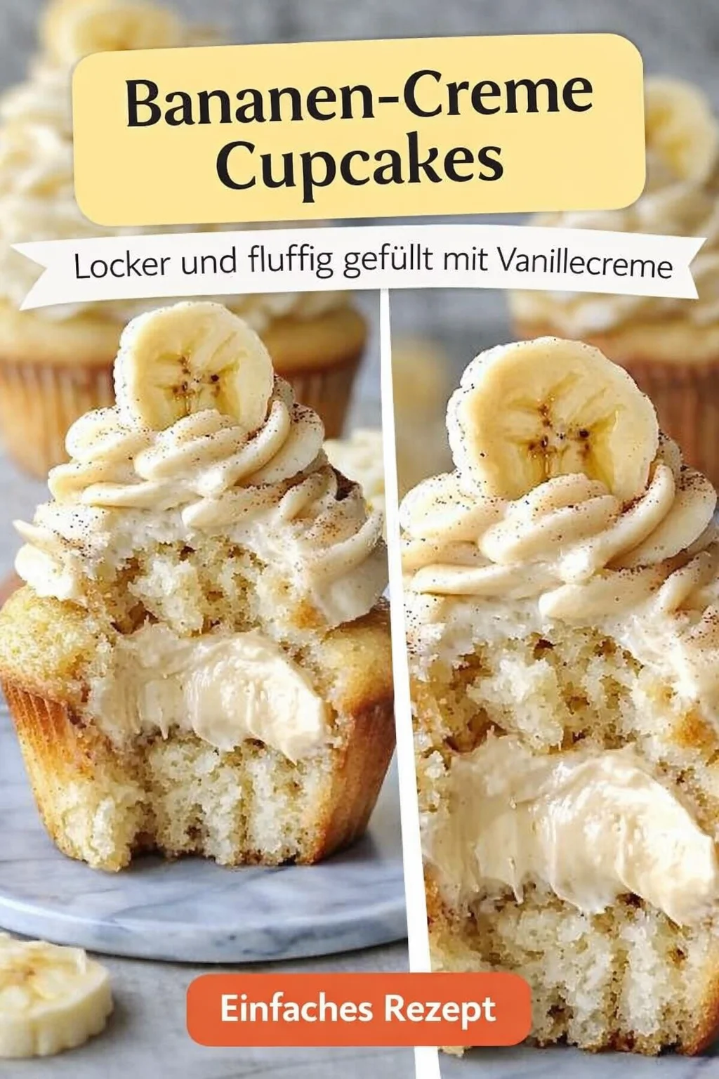 Saftige Bananen Frischkäse Cupcakes für jeden Anlass Saftige Bananen Frischkäse Cupcakes für jeden Anlass - Entdecken Sie das unwiderstehliche Rezept für saftige Bananen Frischkäse Cupcakes. Diese leckeren Cupcakes sind nicht nur einfach zuzubereiten, sondern auch perfekt für jeden Anlass! Füllen Sie sie mit einer zarten Frischkäsecreme, krönen Sie sie mit luftigem Frosting und gönnen Sie sich ein ganz besonderes Geschmackserlebnis. Probieren Sie es jetzt aus! #CupcakeRezept #Bananencupcakes #Backen