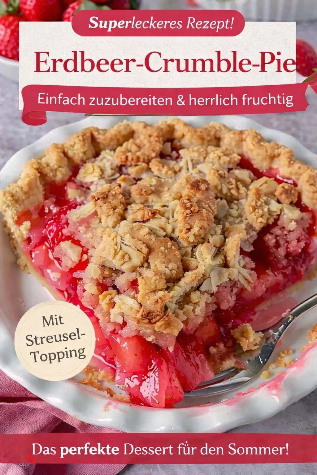 Saftiger Erdbeer-Rhabarber-Kuchen für perfekte Sommertage - Entdecken Sie unser unwiderstehliches Rezept für einen saftigen Erdbeer-Rhabarber-Kuchen! Perfekt für entspannte Sommertage auf der Terrasse. Verwenden Sie frische, saisonale Zutaten und überraschen Sie Ihre Familie und Freunde mit diesem köstlichen Dessert. Bereiten Sie ihn noch heute zu! #Kuchen #Erdbeeren #Rhabarber