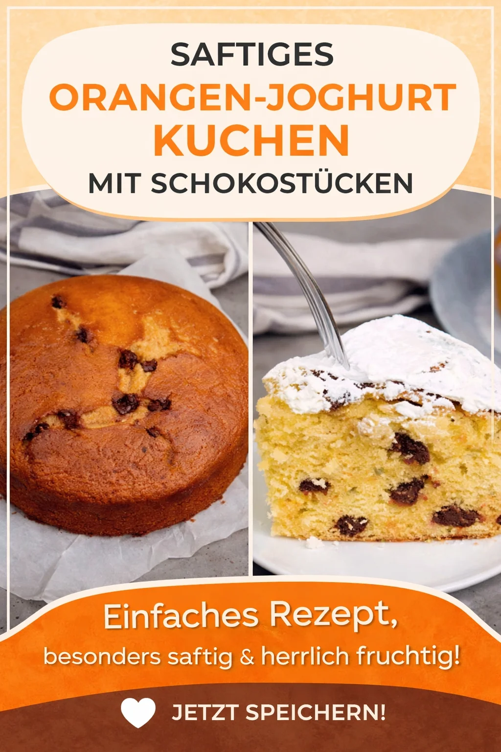 Saftiger Orangenkuchen mit Schokostückchen – Ein Genuss für jeden Anlass! - Lust auf einen saftigen Orangenkuchen? Dieses Rezept ist perfekt für jeden Anlass und einfach zuzubereiten. Die Kombination aus frischer Orange und zartschmelzenden Schokostückchen wird dich begeistern! Probiere es aus und verwöhne dich selbst oder deine Liebsten. Lass dir dieses süße Highlight nicht entgehen! #Orangenkuchen #Kuchenrezepte #Süßspeisen