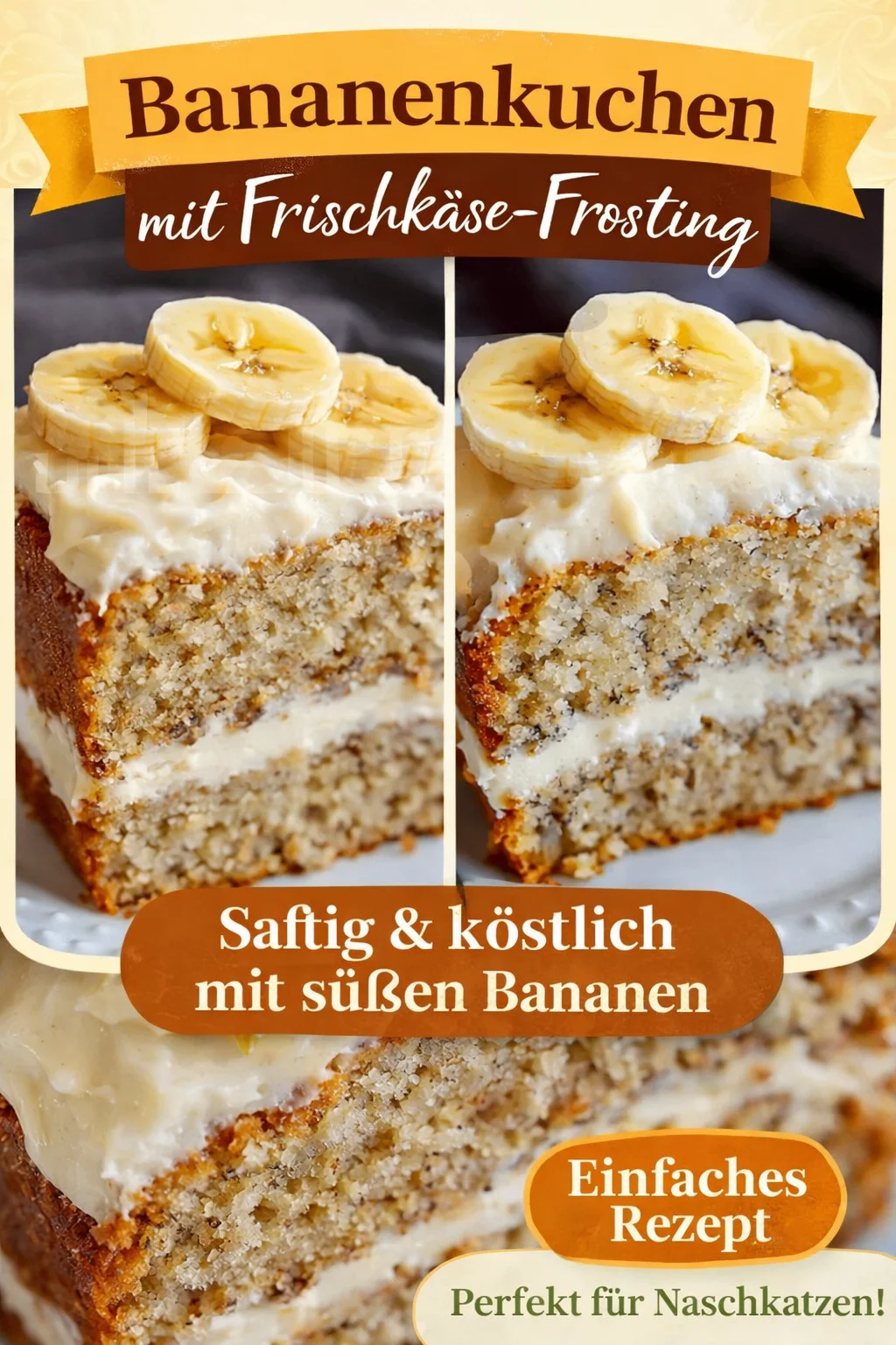 Saftiges Bananenbrot mit himmlischem Frischkäse-Frosting Saftiges Bananenbrot mit himmlischem Frischkäse-Frosting - Entdecke unser unwiderstehliches Rezept für saftiges Bananenbrot, das mit einem cremosen Frischkäse-Frosting veredelt wird! Perfekt für Jeden, der Liebe zum Backen hat und seine Gäste beeindrucken möchte. Folge unserer Schritt-für-Schritt-Anleitung und verwöhne deine Familie mit diesem köstlichen Rezept. Lass dich inspirieren und probiere es heute noch aus! #Bananenbrot #Backen #Kuchenliebe