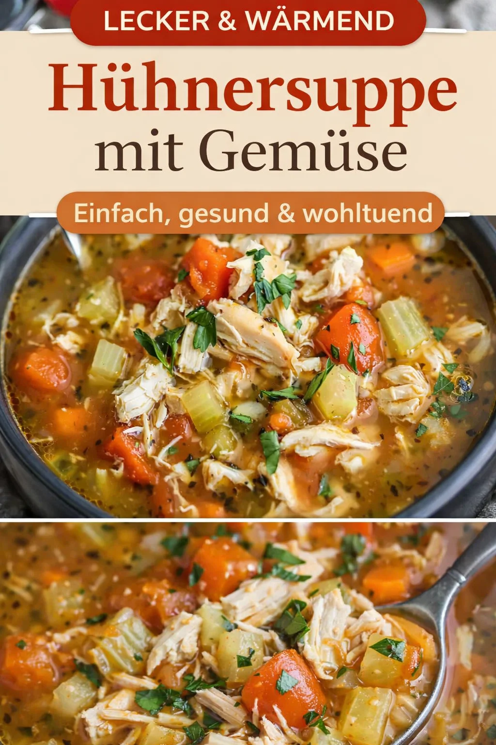 Scharfe italienische Hühnersuppe für den ultimativen Geschmack - Entdecken Sie die köstliche Schärfe dieser italienischen Hühnersuppe, die mit frischem Gemüse und zartem Hühnchen zubereitet wird. Perfekt für kalte Tage oder als wärmende Mahlzeit! Lassen Sie sich dieses geschmackvolle Rezept nicht entgehen und verwöhnen Sie sich selbst. Probieren Sie es aus und teilen Sie Ihre Ergebnisse! #Hühnersuppe #ItalienischeKüche #Rezeptideen