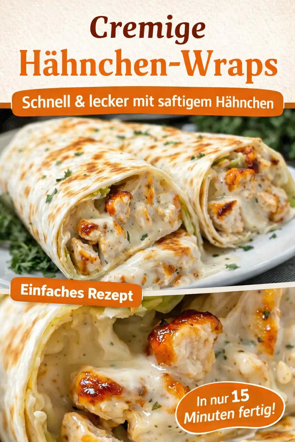 Schnelle und leckere Käse Knoblauch Hähnchen Wraps für jeden Hunger Schnelle und leckere Käse Knoblauch Hähnchen Wraps für jeden Hunger - Hast du Lust auf einen unkomplizierten Snack? Unsere Käse Knoblauch Hähnchen Wraps sind perfekt für einen schnellen Hunger. Mit zartem Hähnchen, cremigem Käse und einer Knoblauchsauce sind sie sowohl lecker als auch einfach zuzubereiten. Hol dir das Rezept und verwöhne dich mit diesem köstlichen Gericht! Probiere es jetzt aus! #HähnchenWraps #schnelleRezepte #käseigelüste