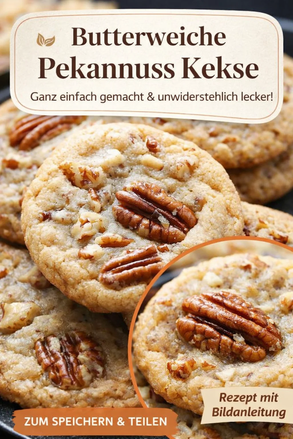 Unwiderstehliche Butter Pekan Kekse: Ein Genuss für jeden Keksliebhaber - Hast du Lust auf ein unwiderstehliches Keksrezept? Die Butter Pekan Kekse sind nicht nur einfach zuzubereiten, sondern auch ein wahrer Gaumenschmaus mit ihrem buttrigen Geschmack und dem crunchigen Biss der Pekannüsse. Perfekt für jeden Anlass! Probiere es aus und teile deine Keks-Kreation mit uns! #ButterPekanKekse #Kekse #Backen