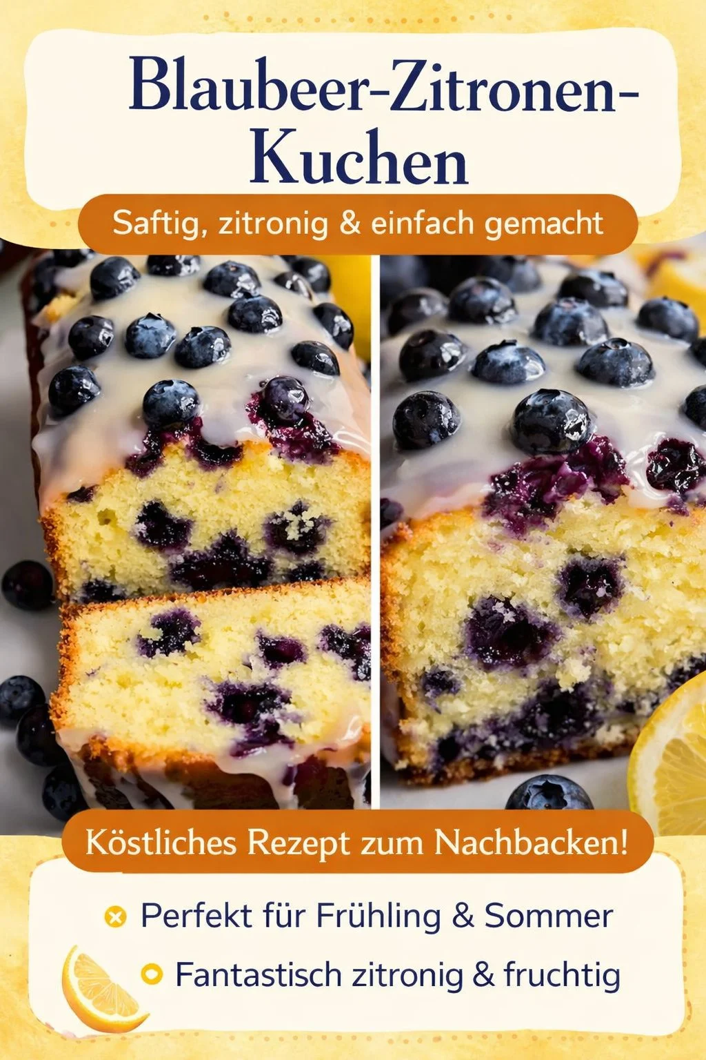 Unwiderstehlicher Zitronen-Blaubeer-Kuchen für jeden Anlass - Lust auf einen erfrischenden und leckeren Kuchen? Probiere jetzt diesen Zitronen-Blaubeer-Kuchen! Die perfekte Kombination aus saftigen Blaubeeren und spritziger Zitrone wird dich überzeugen. Ideal für jedes Fest oder als süßer Snack! Lass dir dieses Rezept nicht entgehen und kreiere einen Geschmacksmoment, der deine Gäste begeistert. Klicke hier, um das vollständige Rezept zu entdecken! #ZitronenBlaubeerKuchen #KuchenRezept #Backen