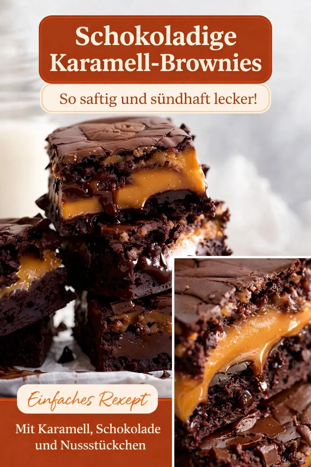 Verführerische Karamell Brownies: Schokoladenspaß für alle Süßigkeitenliebhaber! - Entdecke die unwiderstehlichen Karamell Brownies, die deine Geschmacksknospen verwöhnen! Diese saftigen Brownies vereinen schokoladigen Genuss mit einem himmlischen Karamellkern. Perfekt für jede Feier oder einfach zum Naschen. Lass dir dieses Rezept nicht entgehen – es wird dein neues Lieblingsdessert! Probiere es aus und teile deine Kreationen! #KaramellBrownies #Dessertliebe #Süßspeisen