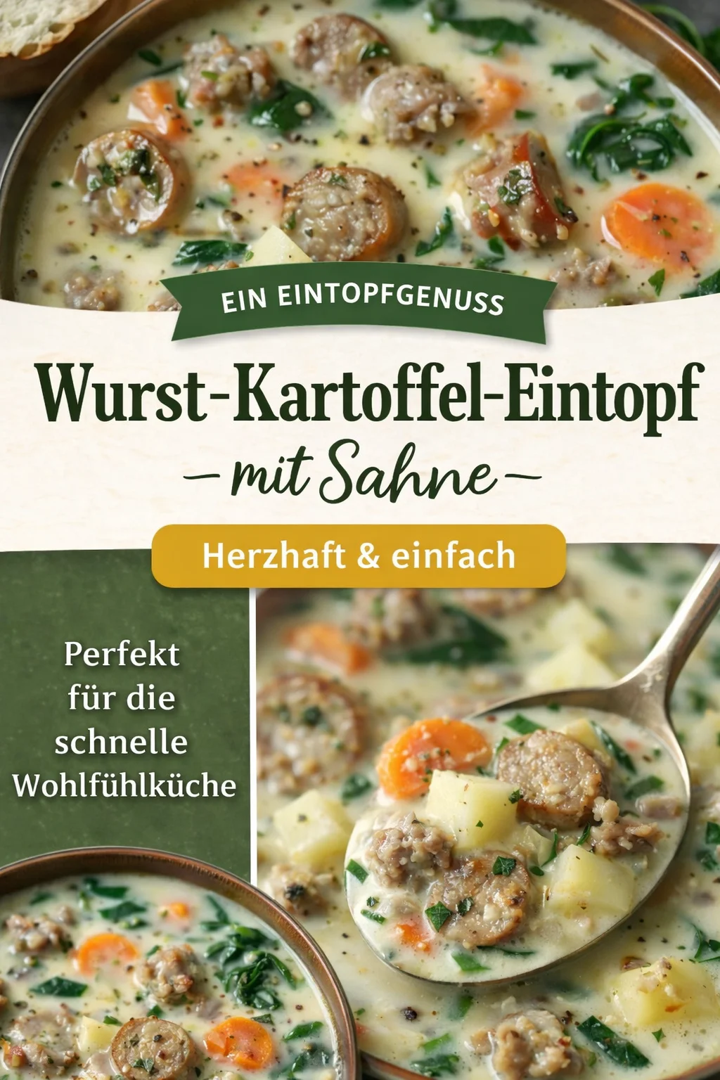 Cremige Italienische Wurstsuppe – Das perfekte Soulfood für kalte Tage Cremige Italienische Wurstsuppe – Das perfekte Soulfood für kalte Tage - Hast du Lust auf ein herzhaftes Soulfood, das dich von innen wärmt? Diese cremige italienische Wurstsuppe ist genau das Richtige! Mit Salsiccia, frischen Kräutern und aromatischem Parmesan wird sie zum wahren Genuss. Folge dem Rezept und zaubere dir ein Stück Italien in deine Küche. Probiere es aus und teile deine Erfahrungen! #Wurstsuppe #Soulfood #ItalienischeKüche