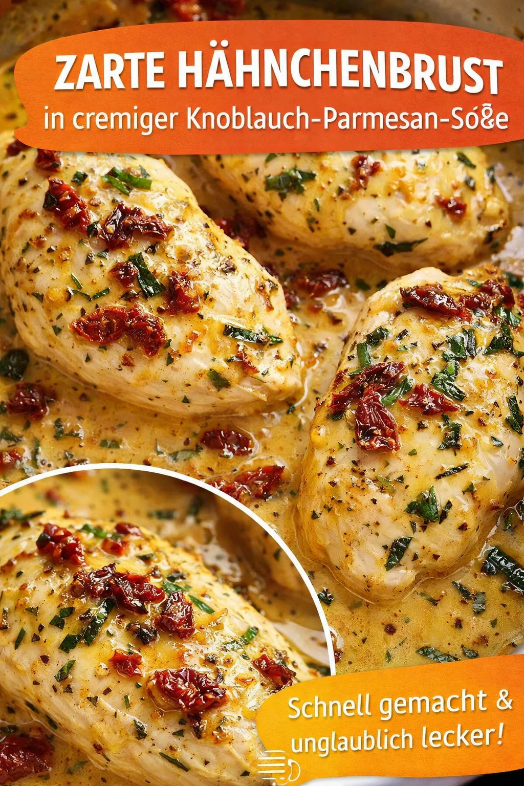 Cremiges Hähnchen Parmesan – Einfach und Lecker für dein Abendessen - Entdecke dieses köstliche Rezept für cremiges Hähnchen mit Parmesan und getrockneten Tomaten. Es ist einfach zuzubereiten und sorgt für ein unvergessliches Dinner! Perfekt für alle, die gutes Essen lieben. Probiere es jetzt aus und bringe Geschmack auf deinen Tisch! #Hähnchenrezept #CremigesHähnchen #DinnerIdeen