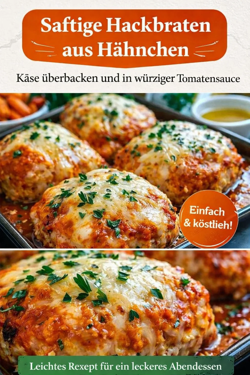 Der perfekte Hähnchen Hackbraten für köstliche Abende zu Hause - Lust auf etwas Herzhaftes, das lässig und leicht ist? Probiere unseren Hähnchen Hackbraten – eine köstliche und gesunde Alternative zum klassischen Hackbraten. Mit aromatischen Zutaten und einfach zuzubereiten, wird dieses Gericht zum Highlight jedes Abendessens. Lass dir das nicht entgehen und kreiere diesen leckeren Genuss noch heute! #HähnchenHackbraten #GesundeRezepte #EinfachKochen