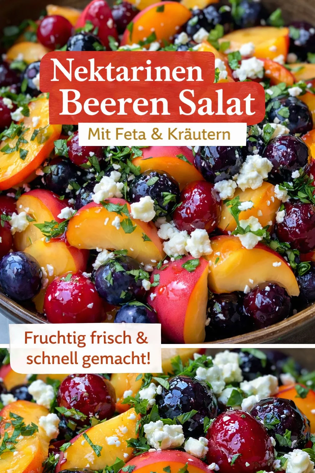 Erfrischender Heidelbeer-Pfirsich Salat für den perfekten Sommertag Erfrischender Heidelbeer-Pfirsich Salat für den perfekten Sommertag - Genieße den Sommer mit diesem herrlichen Heidelbeer-Pfirsich Salat! Vollgepackt mit frischen Aromen und cremigem Feta ist er der ideale Begleiter für warme Tage. Perfekt für ein leichtes Mittagessen oder als Beilage zu Grillgerichten! Bereite dir einen Sommer-Traum in deiner Schüssel und teile dein Genussmoment mit Freunden. Probiere es aus! #SommerSalat #GesundeRezepte #Heidelbeeren