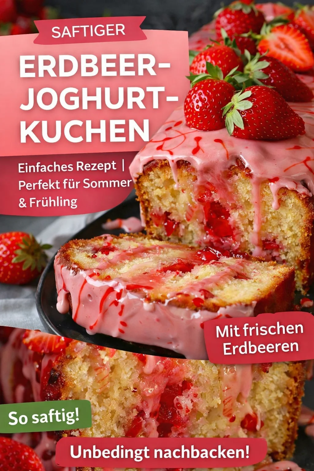 Fruchtiger Erdbeer Kastenkuchen – Der perfekte Genuss für jeden Anlass - Hast du Lust auf einen köstlichen, fruchtigen Kuchen, der ganz einfach selbst gebacken werden kann? Dieser Erdbeer Kastenkuchen ist nicht nur super lecker, sondern sieht auch richtig ansprechend aus! Perfekt für Feste oder einfach zum Genießen am Nachmittag. Probiere das Rezept aus und überrasche deine Freunde und Familie! #ErdbeerKuchen #Backen #Kuchenliebe