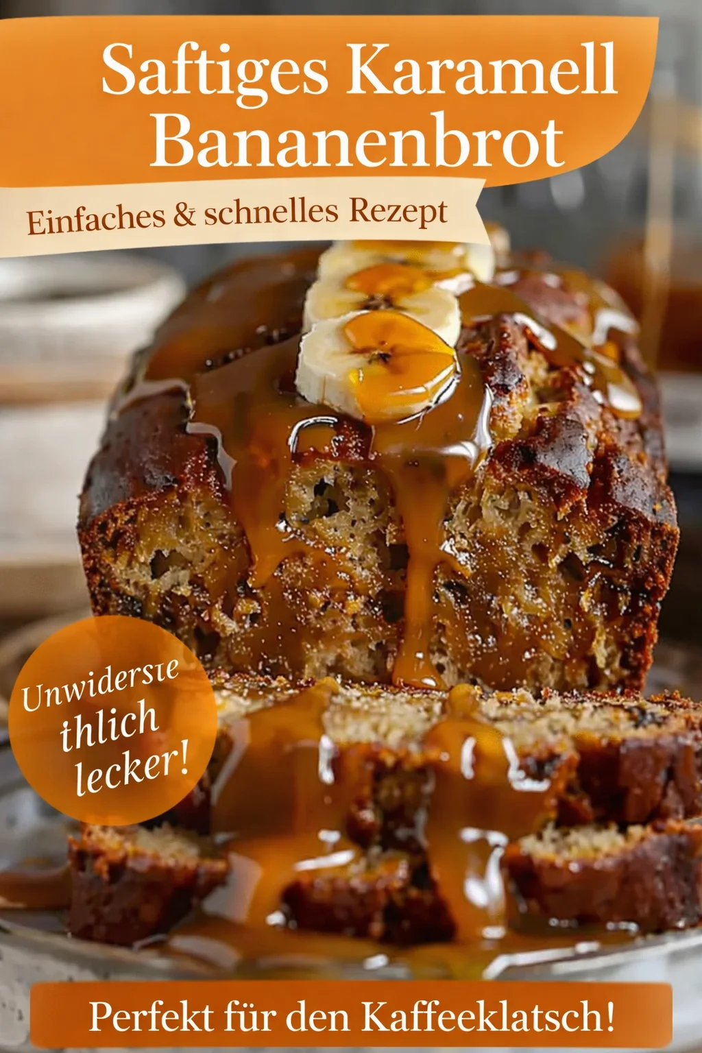 Genussvolles Bananenbrot mit salzigem Karamell – das perfekte Rezept! - Suchst du nach einer süßen Verführung? Probiere dieses unwiderstehliche Bananenbrot mit Salzkarmell! Es vereint den herrlichen Geschmack reifer Bananen mit einer köstlichen Karamellsauce. Perfekt für einen gemütlichen Nachmittag oder als leckeres Dessert. Lass es dir nicht entgehen und backe es noch heute! Teile deine Kreationen mit uns! #Bananenbrot #Karamell #Süßspeisen