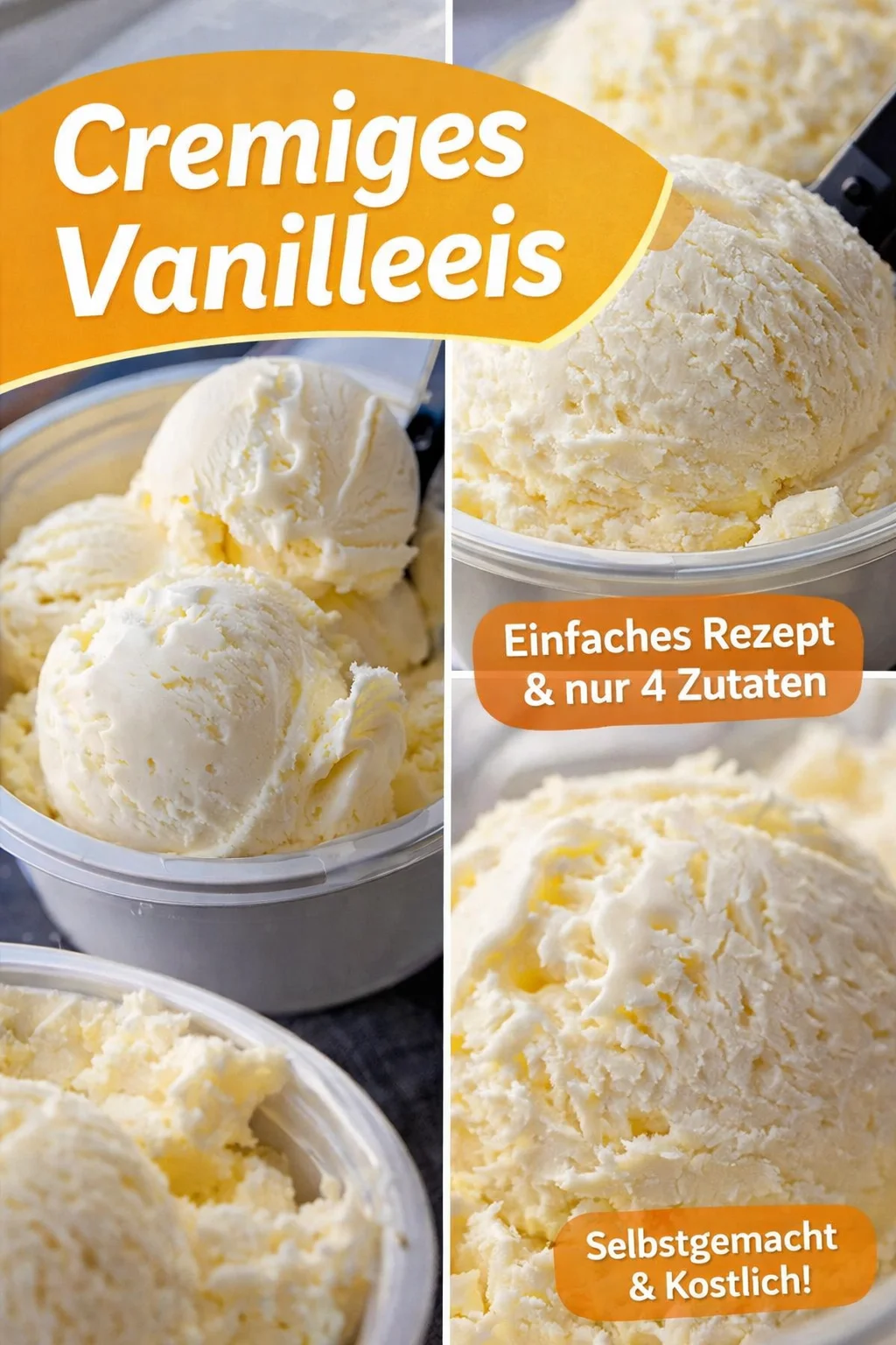 Hausgemachtes Vanilleeis für unvergessliche Genussmomente - Hast du Lust auf ein cremiges Vanilleeis, das du ganz einfach selbst zubereiten kannst? Mit nur wenigen Zutaten und unserer Schritt-für-Schritt-Anleitung gelingt dir dieses köstliche Dessert garantiert! Perfekt für warme Tage oder besondere Anlässe. Probiere es jetzt aus und lasse dich von dem Geschmack verzaubern! #Vanilleeis #EisSelberMachen #SüßeLeckereien