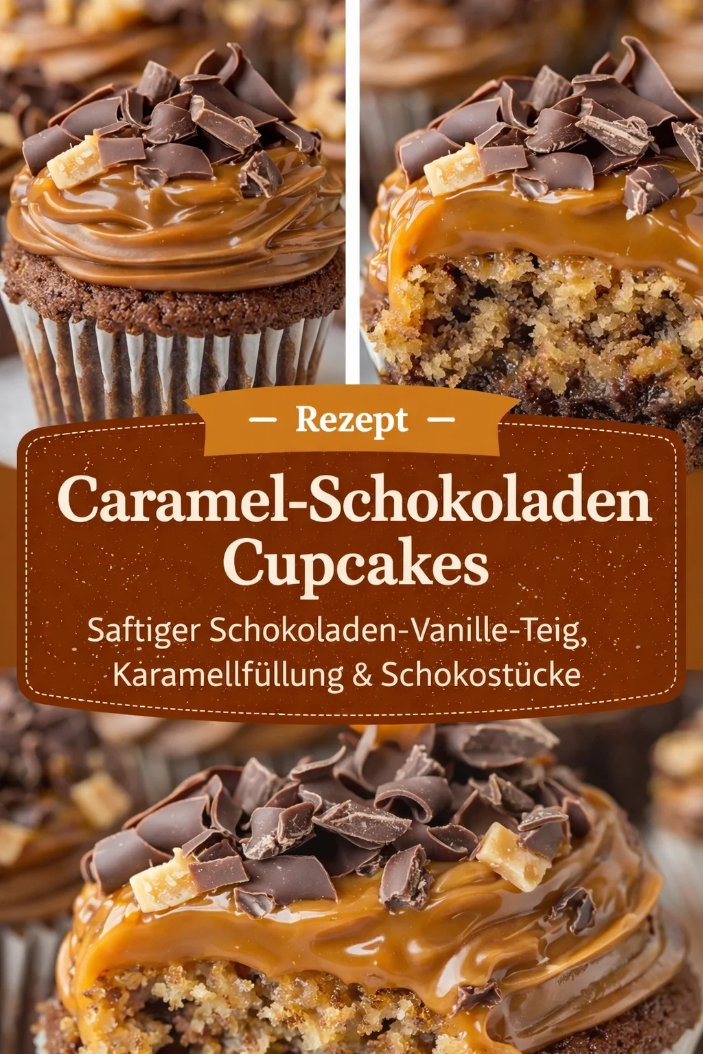 Himmlische Schoko Karamell Cupcakes für jeden Anlass Himmlische Schoko Karamell Cupcakes für jeden Anlass - Hast du Lust auf etwas Süßes? Unsere Schoko Karamell Cupcakes sind ein wahrer Genuss! Mit einem fluffigen Teig und einer köstlichen Karamellsauce sind sie der perfekte Begleiter für jeden Anlass. Lass dich von diesem Rezept verzaubern und genieße das Glück in jedem Bissen. Probiere es aus und teile dein Ergebnis! #Cupcakes #Schokoladenliebe #Karamell