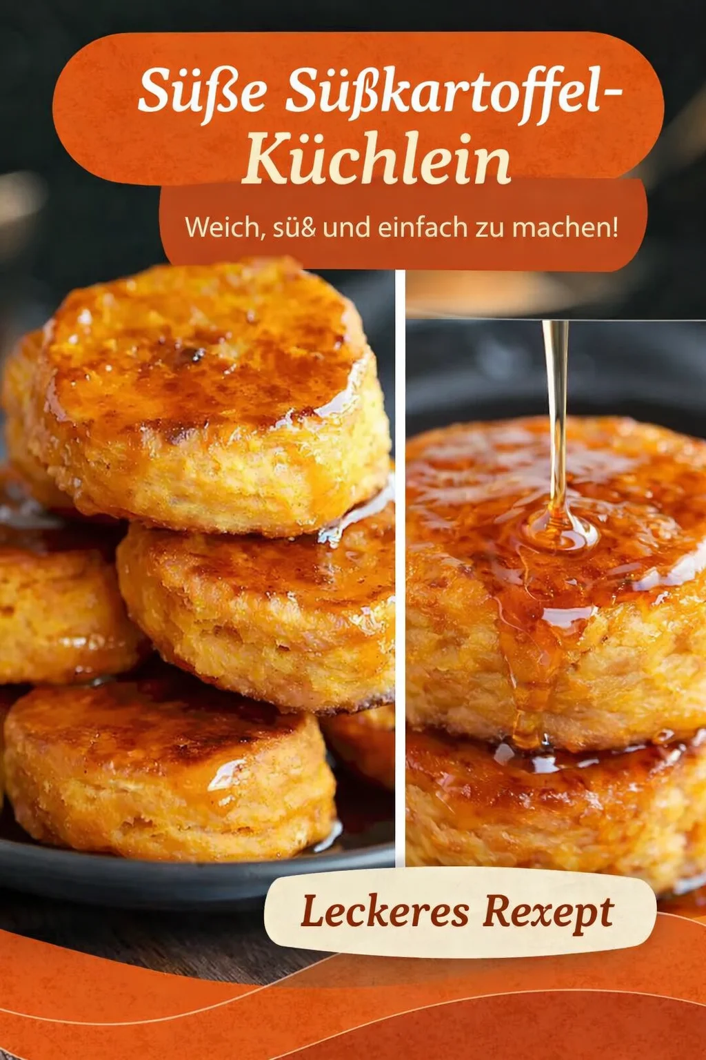 Karamellisierte Süßkartoffel Biscuits mit Honigglasur – ein himmlisches Gebäck - Entdecke das Rezept für karamellisierte Süßkartoffel Biscuits, die zart auf der Zunge zergehen. Perfekt für Keksliebhaber und ideal zum Genießen mit einem extra Schuss Honig. Diese köstlichen Kekse sind einfach zu backen und bringen Gemütlichkeit in dein Zuhause. Probiere sie aus und teile deine Kreation! #Kekse #Süßkartoffel #Backen