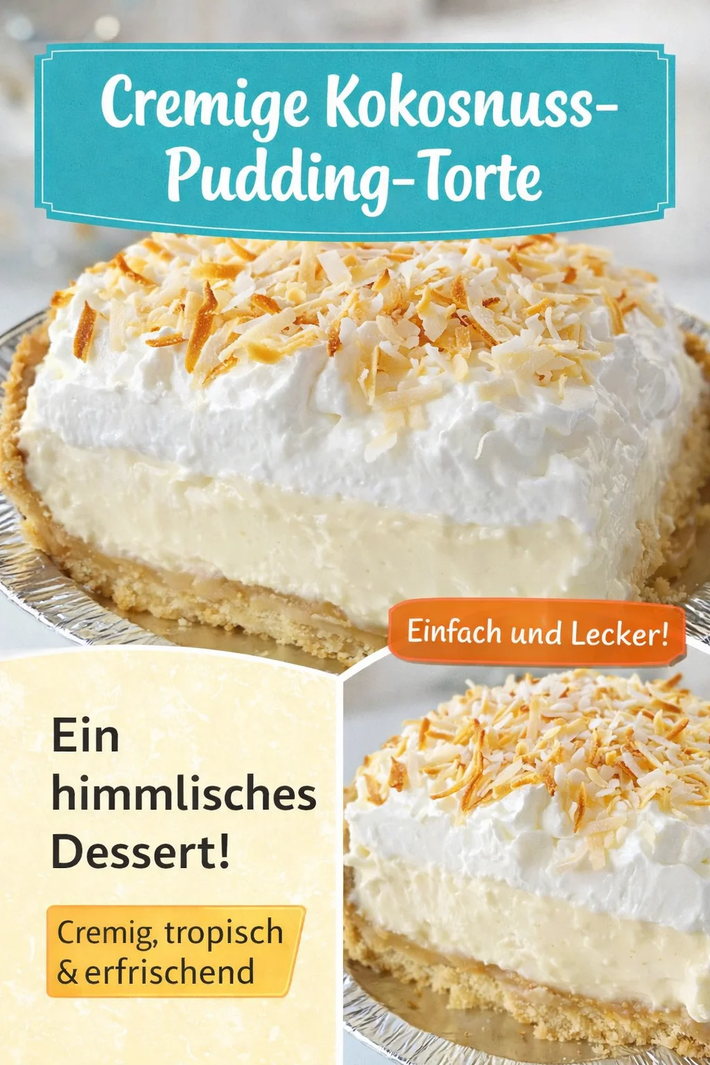 Kokos Sahne Kuchen: Ein einfaches Dessert für tropisches Flair! Kokos Sahne Kuchen: Ein einfaches Dessert für tropisches Flair! - Du bist ein Kokos-Fan? Dann ist dieser Kokos Sahne Kuchen genau das Richtige für dich! Mit nur wenigen Zutaten zauberst du ein tropisches Dessert, das nicht nur lecker, sondern auch einfach zuzubereiten ist. Lass dich verwöhnen und bringe den Sommer auf deinen Teller! Probiere es jetzt aus und teile dein Ergebnis! #KokosKuchen #DessertRezept #Süßspeisen