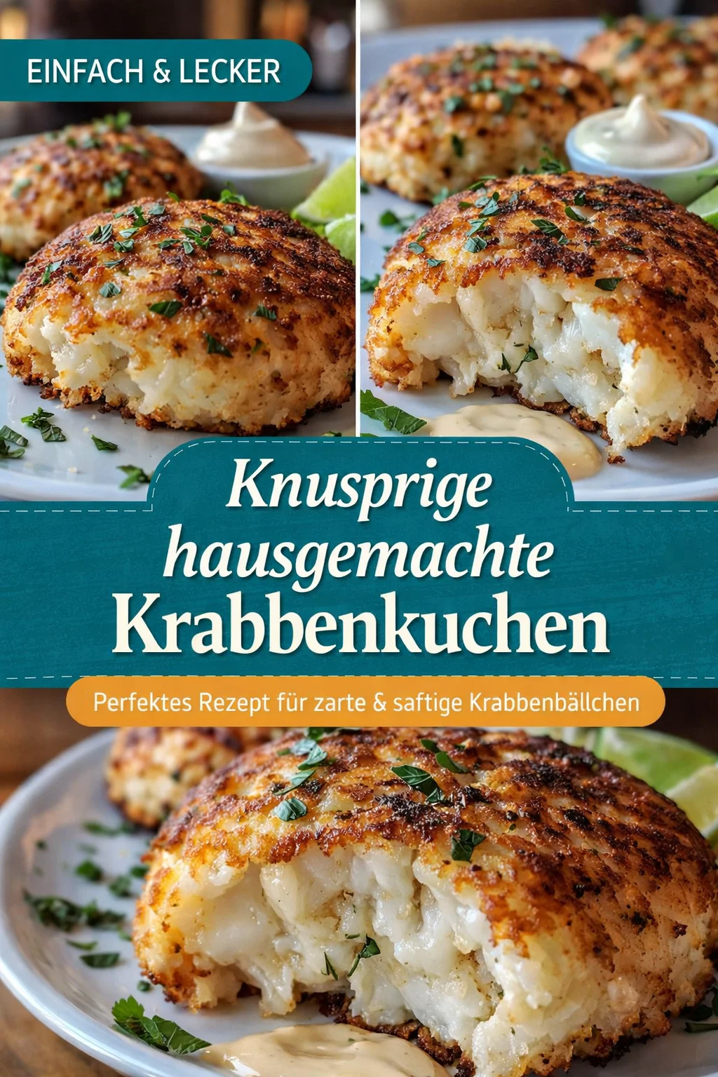 Krabbenküchlein Maryland Art: Genus pur aus der Chesapeake Bay - Liebst du Meeresfrüchte? Diese knusprigen Krabbenküchlein Maryland Art sind genau das, was du brauchst! Sie sind außen goldbraun und innen zart. Bereite dir die Aromen der Chesapeake Bay direkt in deiner Küche zu! Probiere es aus und genieße diese köstliche Vorspeise bei deinem nächsten Dinner. Hol dir jetzt das Rezept! #Krabbenküchlein #Foodie #Rezeptideen