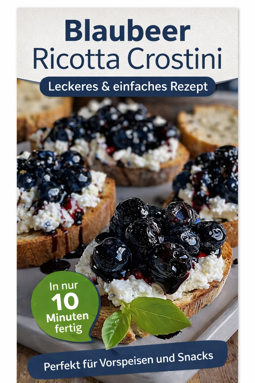 Leckere Crostini mit Ziegenkäse und Blaubeeren für jeden Anlass - Entdecke das perfekte Rezept für beeindruckende Crostini mit Ziegenkäse und frischen Blaubeeren! Diese kleinen, feinen Häppchen sind schnell zubereitet und ideal für Partys oder als Vorspeise. Lass dich inspirieren und kreiere mit wenigen Zutaten ein geschmackliches Highlight! Perfekt als Snack oder Appetizer. Probiere es aus und beeindrucken deine Gäste! #Crostini #Vorspeisen #Ziegenkäse