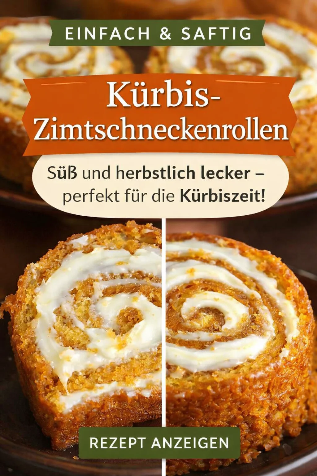 Leckere Kürbisrolle mit Frischkäse-Frosting: Herbstgenuss für die Sinne - Entdecke das perfekte Rezept für eine köstliche Kürbisrolle mit cremigem Frischkäse-Frosting. Diese herbstliche Leckerei zaubert ein gemütliches Gefühl und ist schnell und einfach zuzubereiten! Verwöhne dich und deine Liebsten mit diesem Klassiker, der jeden begeistert. Probiere es jetzt aus und bringe den Herbst auf deinen Tisch! #Kürbisrolle #Herbstrezepte #Süßspeisen