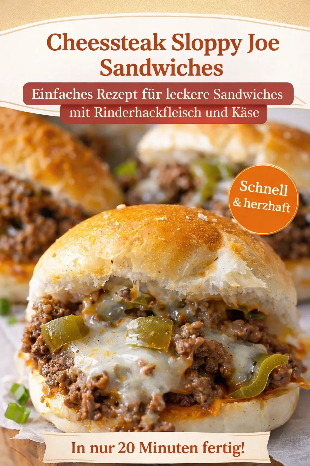 Philly Cheesesteak Sloppy Joes: Ein geschmacklicher Genuss für die ganze Familie - Entdecken Sie das perfekte Rezept für Philly Cheesesteak Sloppy Joes. Mit saftigem Rinderhack, karamellisierten Zwiebeln und geschmolzenem Provolone-Käse ist dieses Gericht ein echter Hit bei jedem Abendessen. Ideal für ein schnelles, herzhaftes Abendessen und einfach zuzubereiten. Probieren Sie es jetzt aus und bringen Sie Abwechslung in die Familienküche! #SloppyJoes #PhillyCheesesteak #LeckereRezepte