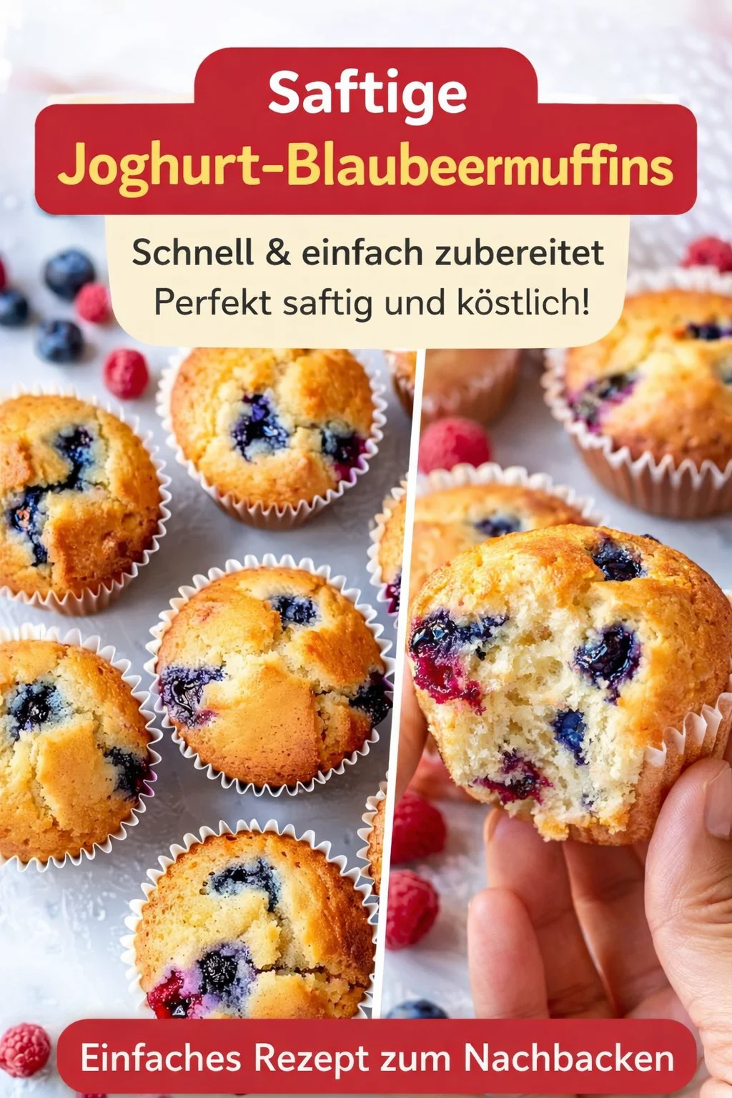 Saftige Drei Beeren Muffins für den perfekten Sommergenuss - Lust auf einen süßen Snack mit Sommergeschmack? Probiere unser einfaches Rezept für saftige Drei Beeren Muffins! Mit frischen Erdbeeren, Himbeeren und Blaubeeren zauberst du im Handumdrehen ein leckeres Dessert. Perfekt zum Teilen mit Freunden oder einfach für dich selbst. Wage es, den Sommer in deinen Backofen zu bringen! Entdecke jetzt das Rezept und lass dich inspirieren. #BeerenMuffins #Backen #Süßspeisen