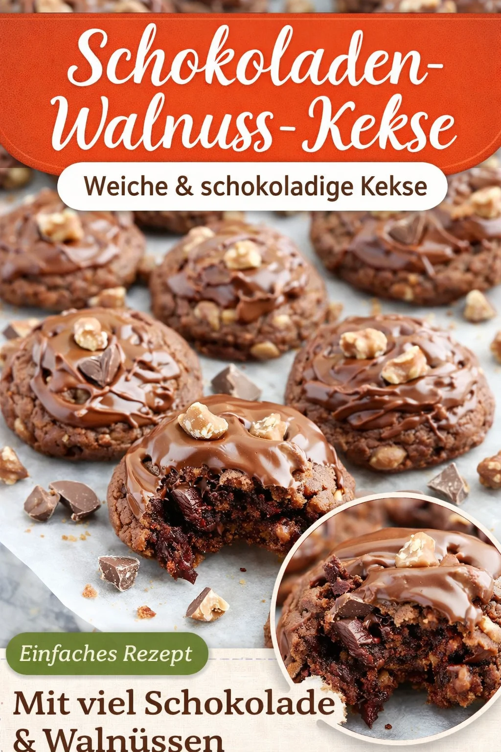 Saftige Schoko-Cookies mit decadent Schokoguss in nur 30 Min. zubereitet - Hast du Lust auf schokoladige Köstlichkeiten, aber keine Zeit für einen großen Kuchen? Diese Schoko-Cookies sind die Antwort! Einfach und schnell zubereitet, versüßen sie dir den Tag. Perfekt für jede Gelegenheit – selbst für den kleinen Snack zwischendurch! Probiere es aus und lass dich von dem Geschmack verführen! Hol dir das Rezept jetzt! #Schokolade #Cookies #SchnelleRezepte