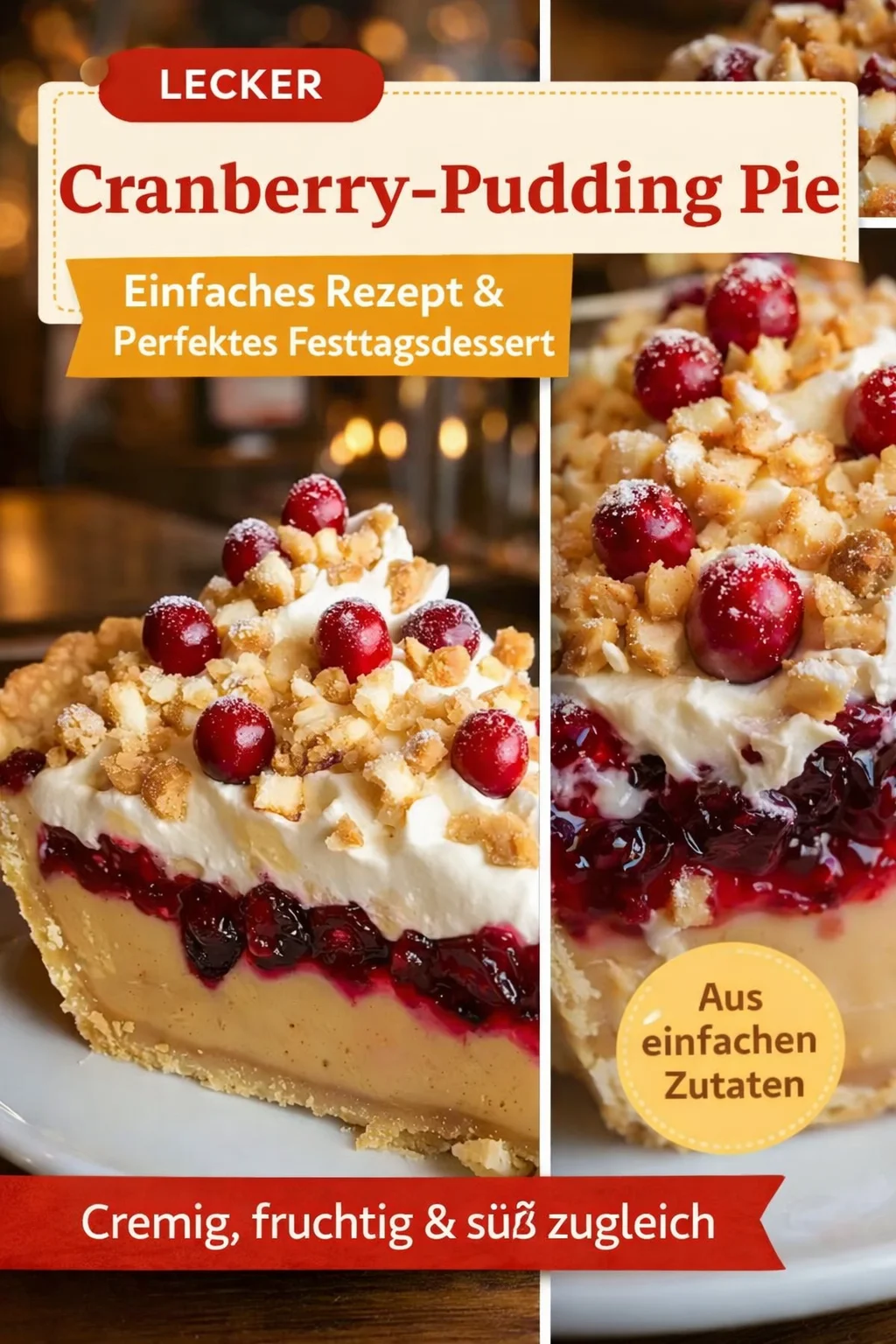 Schnelle Cranberry Butterscotch Torte: Ohne Backen und einfach lecker! - Lust auf eine köstliche, schnelle Torte ohne Backen? Probiere diese Cranberry Butterscotch Torte! Sie ist in wenigen Schritten zubereitet und ideal für besondere Anlässe oder wenn du einfach etwas Süßes genießen möchtest. Lass dir dieses Rezept nicht entgehen! Teste es jetzt aus und verwöhne deine Familie und Freunde! #ButterscotchTorte #NoBakeDessert #Süßspeisen