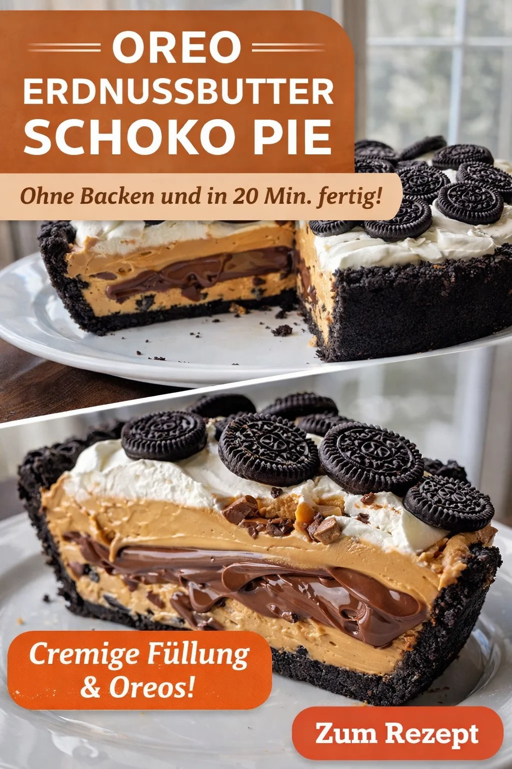 Schnelle Schoko Erdnussbutter Torte ohne Backen – Unglaublich lecker - Bist du bereit für ein einfaches und köstliches Dessert? Diese Schoko Erdnussbutter Torte ohne Backen ist perfekt für Naschkatzen, die wenig Zeit haben! Mit nur wenigen Zutaten kreierst du einen unwiderstehlichen Genuss, der alle begeistern wird. Probiere es aus und lass dich von diesem Rezept verzaubern! #Schokotorte #Erdnussbutter #Dessertliebe